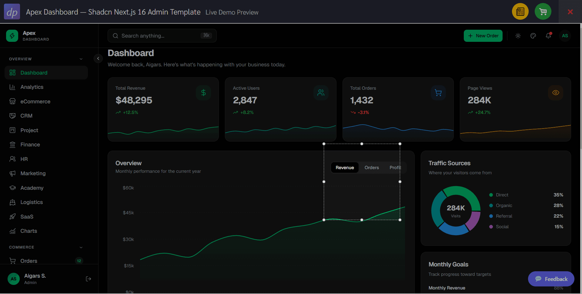 Admin Dashboard Template