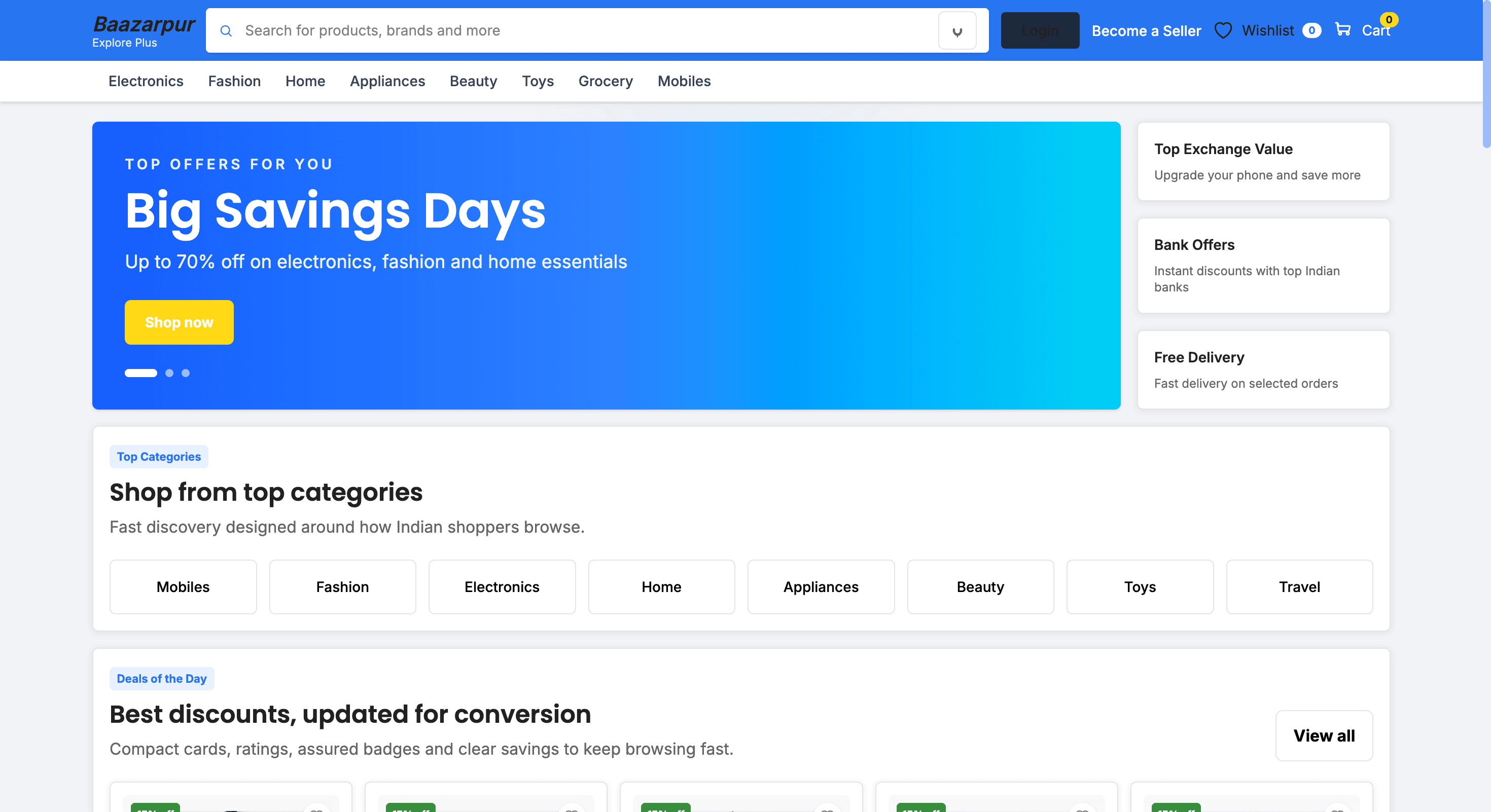 Baazarpur – Modern Multi-Vendor E-Commerce Platform